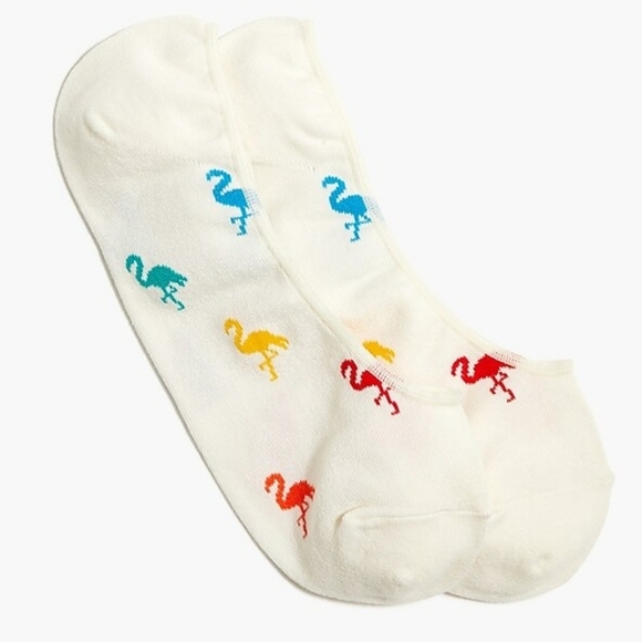 J. Crew Flamingo No Show Socks - Picture 1 of 6